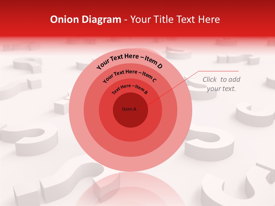Group Of Objects Help Red PowerPoint Template