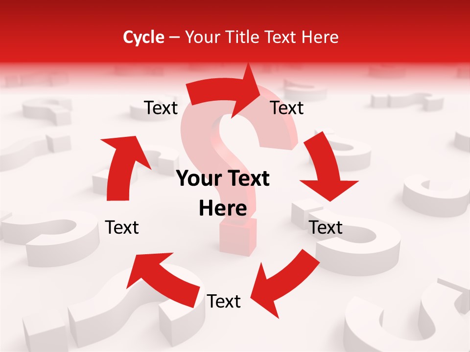 Group Of Objects Help Red PowerPoint Template