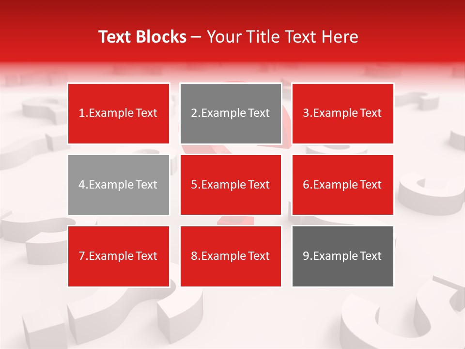 Group Of Objects Help Red PowerPoint Template