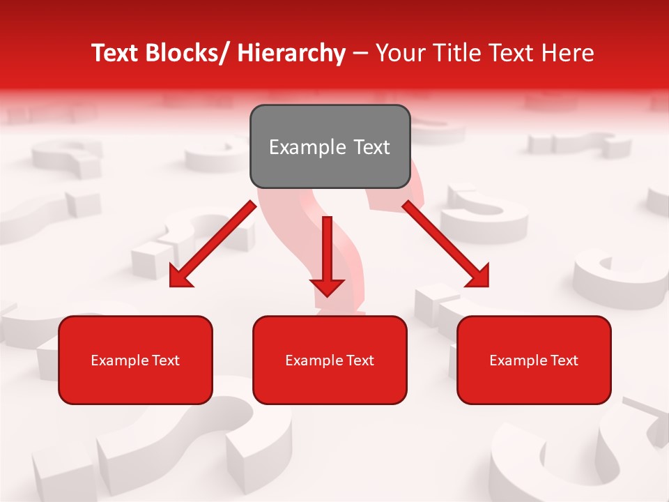 Group Of Objects Help Red PowerPoint Template