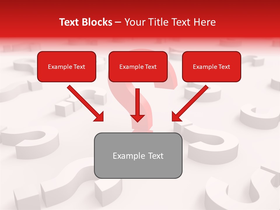 Group Of Objects Help Red PowerPoint Template
