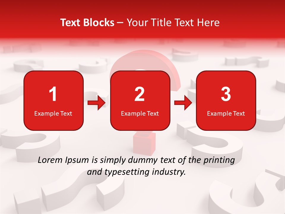 Group Of Objects Help Red PowerPoint Template