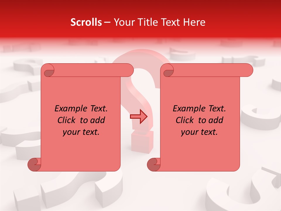Group Of Objects Help Red PowerPoint Template