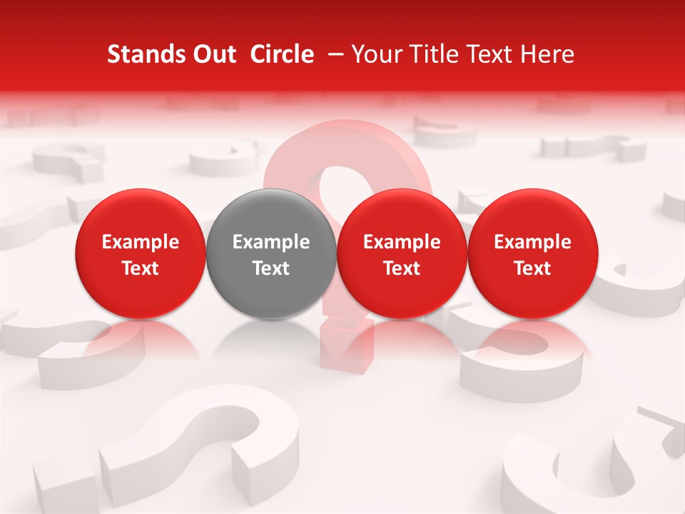 Group Of Objects Help Red PowerPoint Template