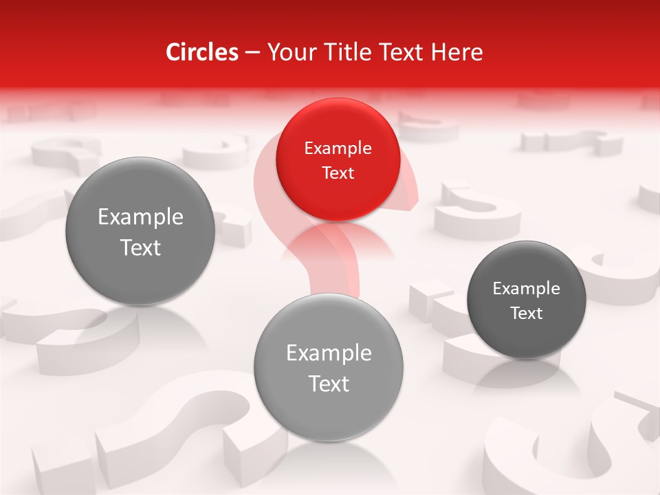 Group Of Objects Help Red PowerPoint Template