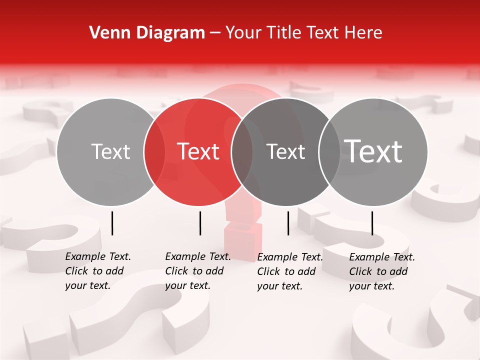 Group Of Objects Help Red PowerPoint Template