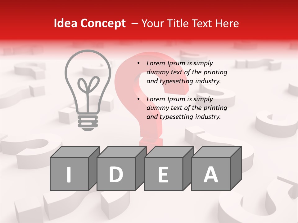 Group Of Objects Help Red PowerPoint Template