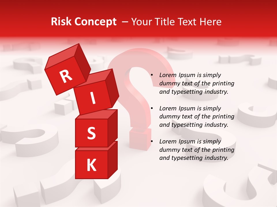 Group Of Objects Help Red PowerPoint Template