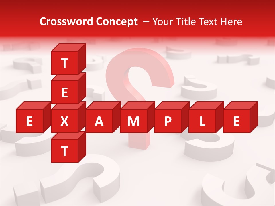 Group Of Objects Help Red PowerPoint Template