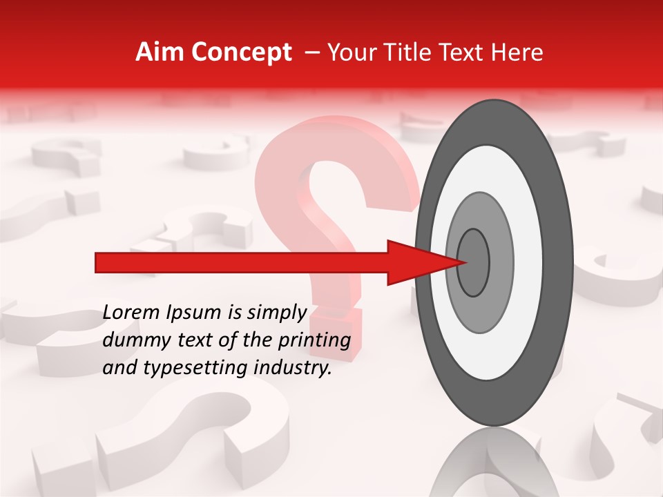 Group Of Objects Help Red PowerPoint Template
