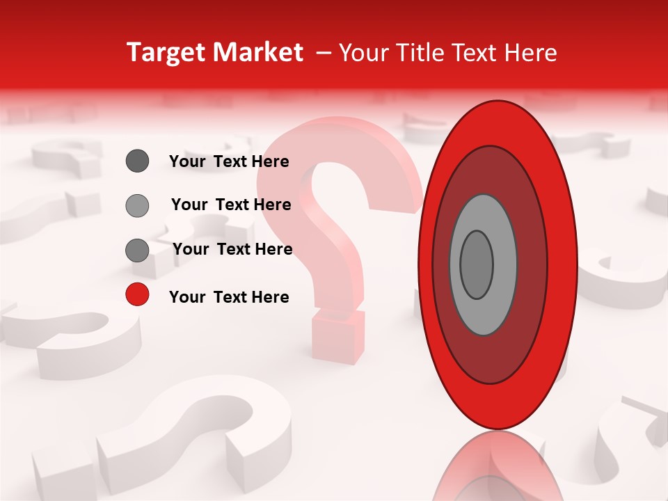 Group Of Objects Help Red PowerPoint Template
