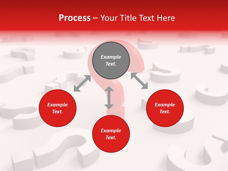 Group Of Objects Help Red PowerPoint Template