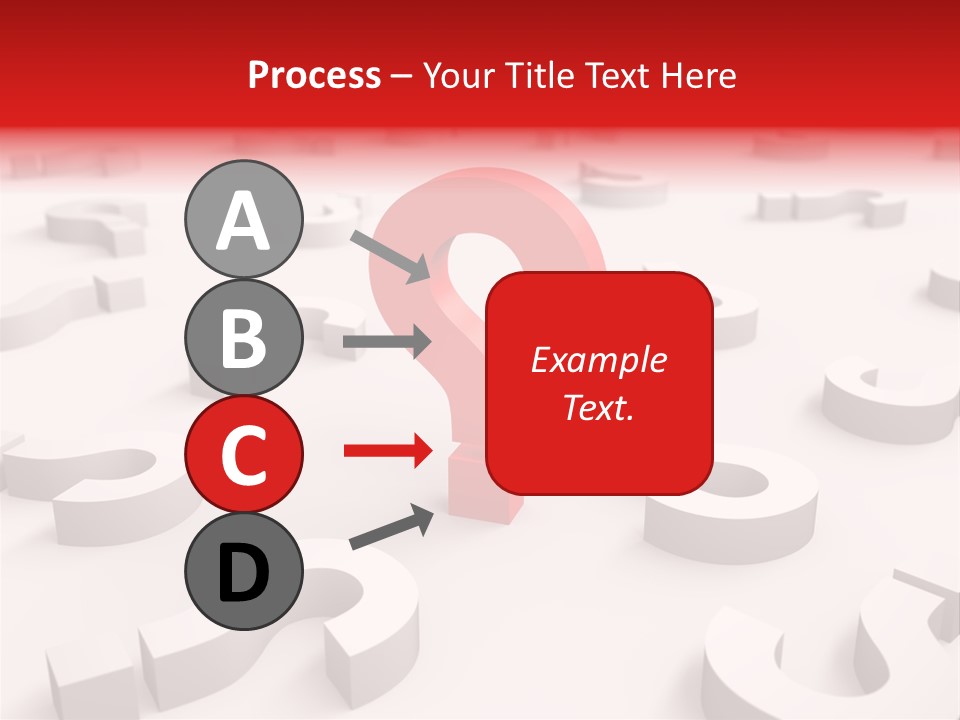 Group Of Objects Help Red PowerPoint Template