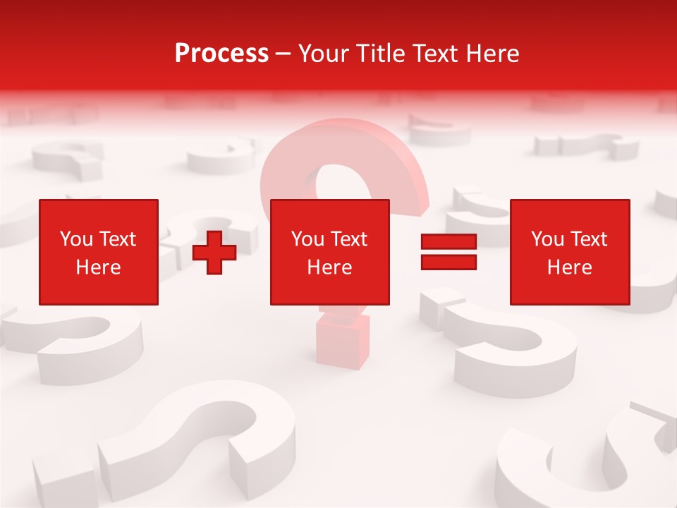 Group Of Objects Help Red PowerPoint Template