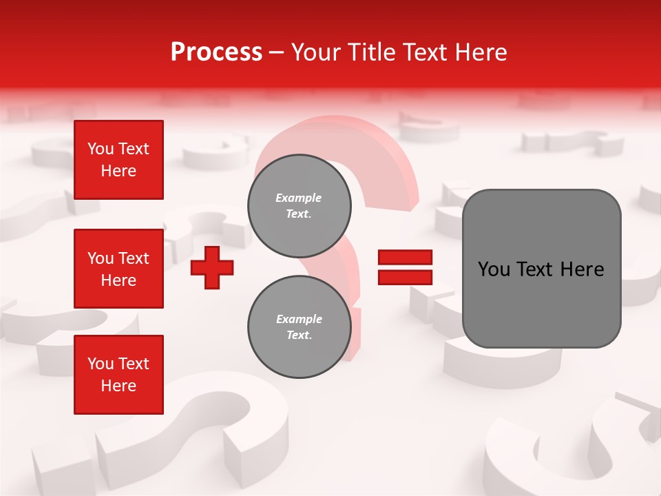 Group Of Objects Help Red PowerPoint Template