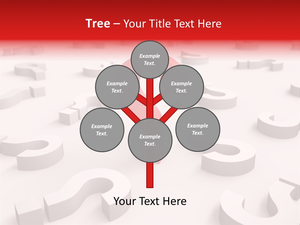Group Of Objects Help Red PowerPoint Template