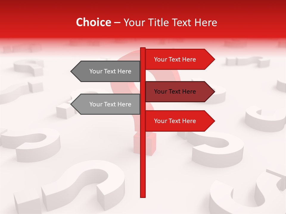 Group Of Objects Help Red PowerPoint Template