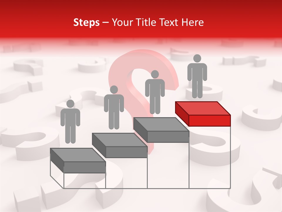 Group Of Objects Help Red PowerPoint Template
