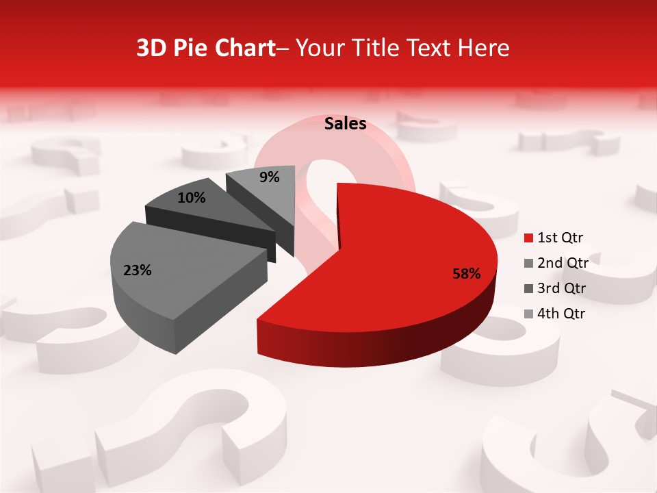 Group Of Objects Help Red PowerPoint Template