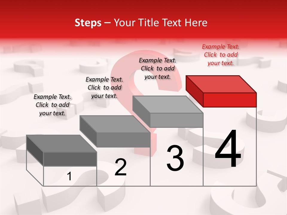 Group Of Objects Help Red PowerPoint Template