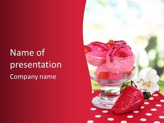 Cold Glass Fruity PowerPoint Template