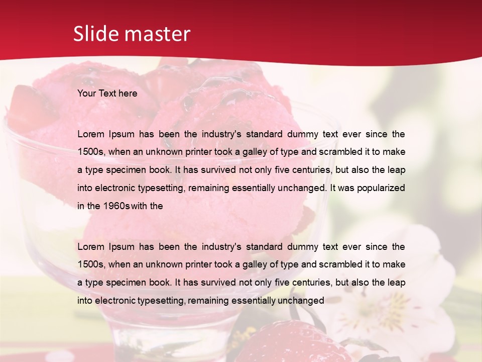 Cold Glass Fruity PowerPoint Template