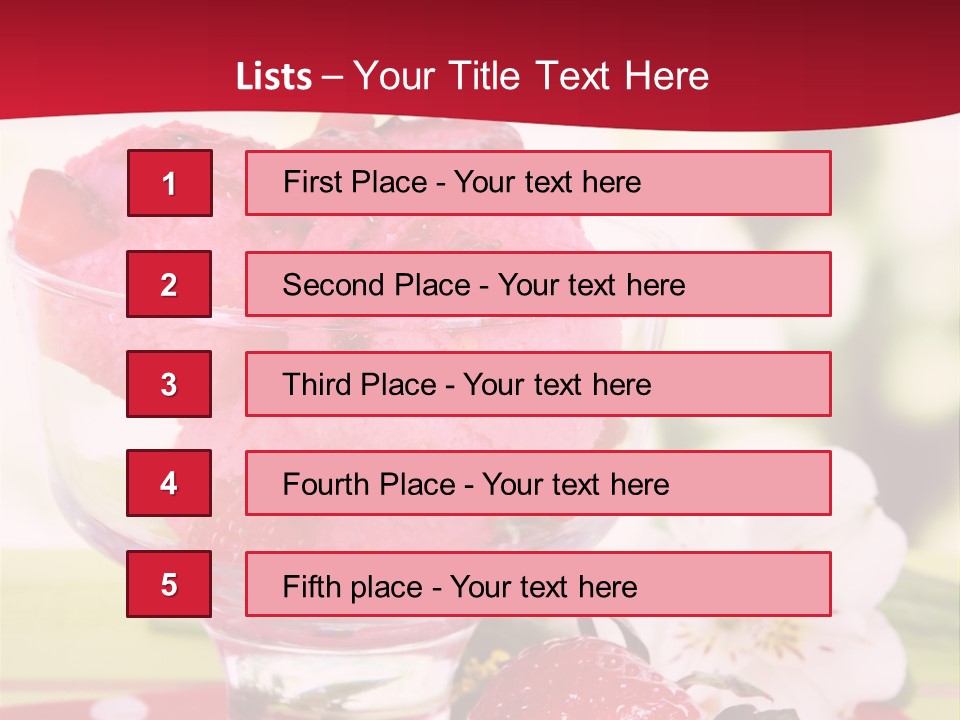 Cold Glass Fruity PowerPoint Template