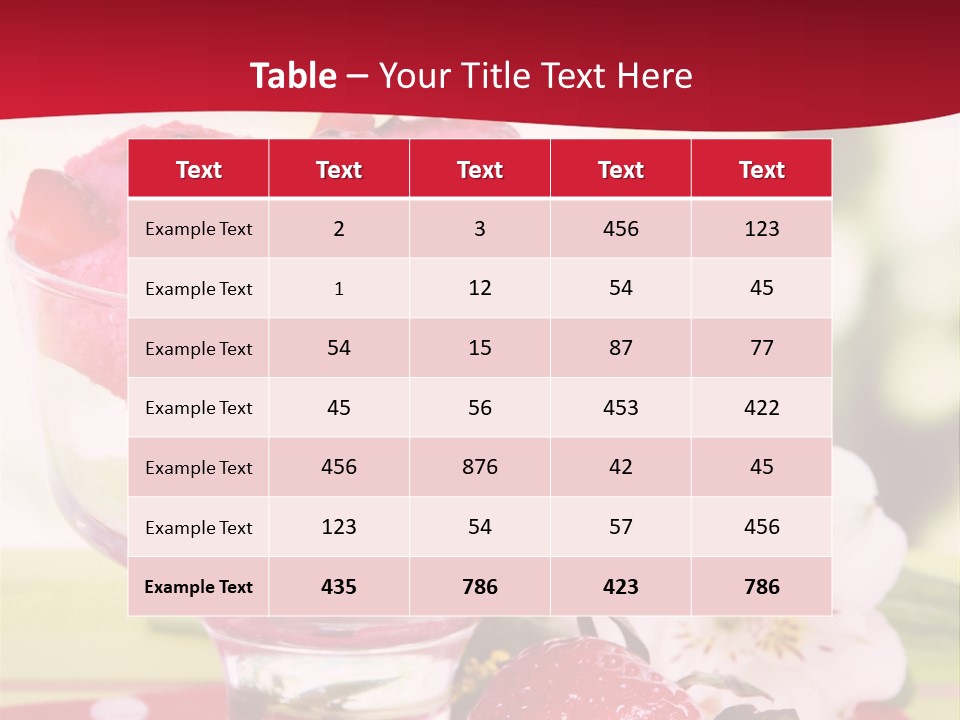 Cold Glass Fruity PowerPoint Template