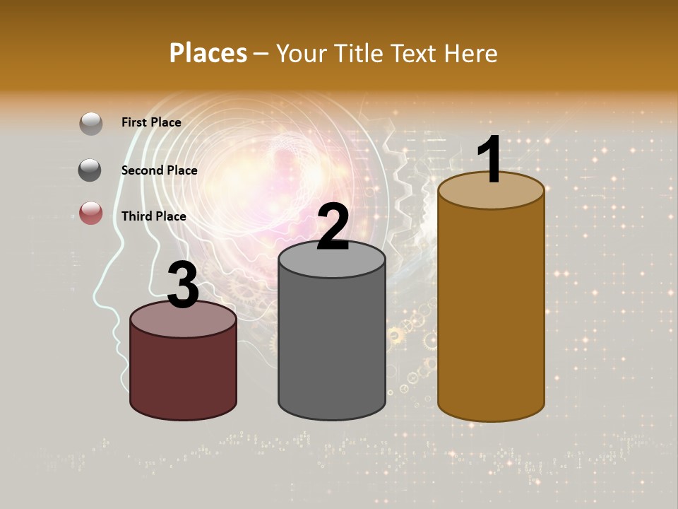 Illustration Brain Rotate PowerPoint Template