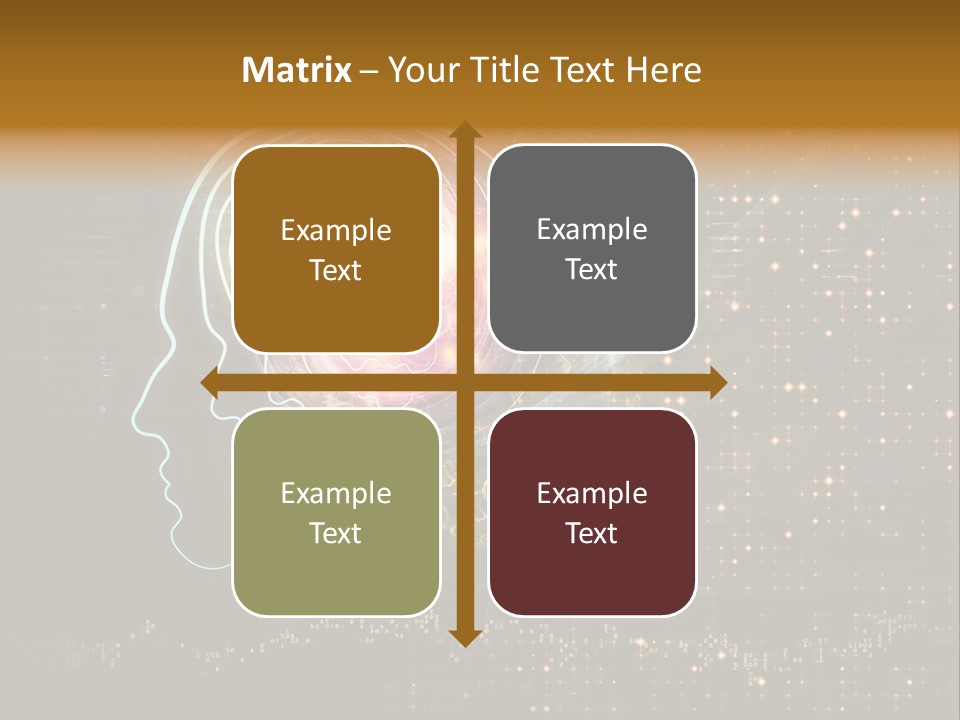 Illustration Brain Rotate PowerPoint Template