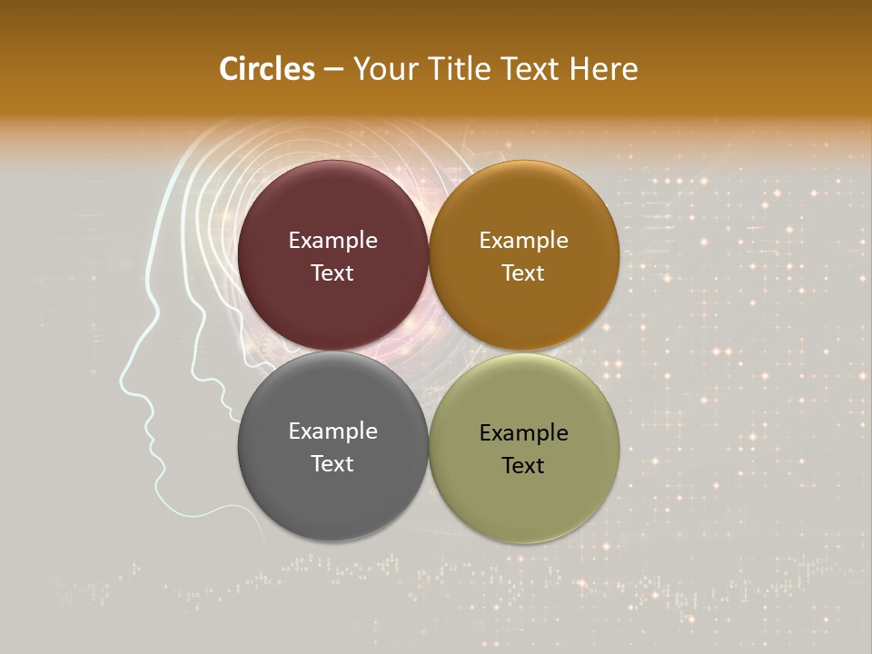 Illustration Brain Rotate PowerPoint Template