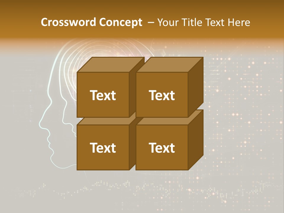 Illustration Brain Rotate PowerPoint Template