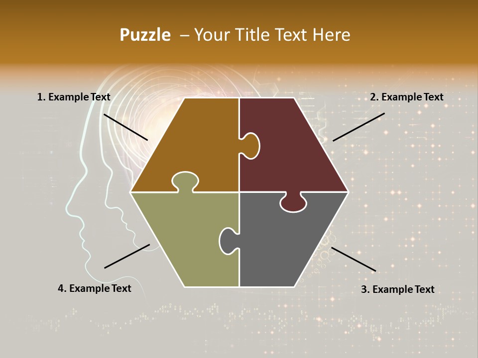 Illustration Brain Rotate PowerPoint Template