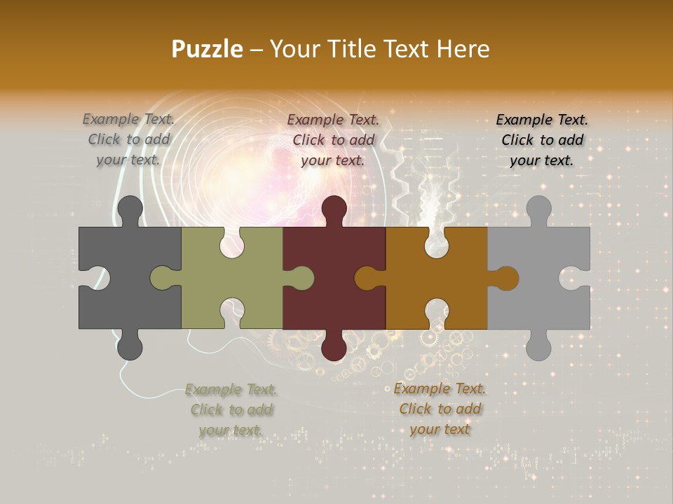 Illustration Brain Rotate PowerPoint Template