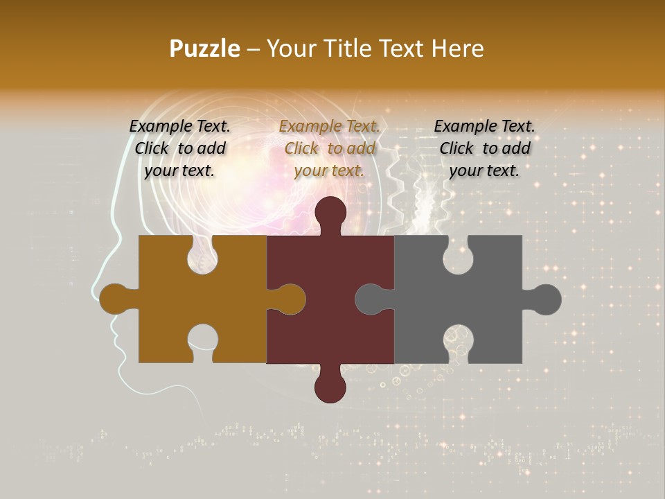 Illustration Brain Rotate PowerPoint Template