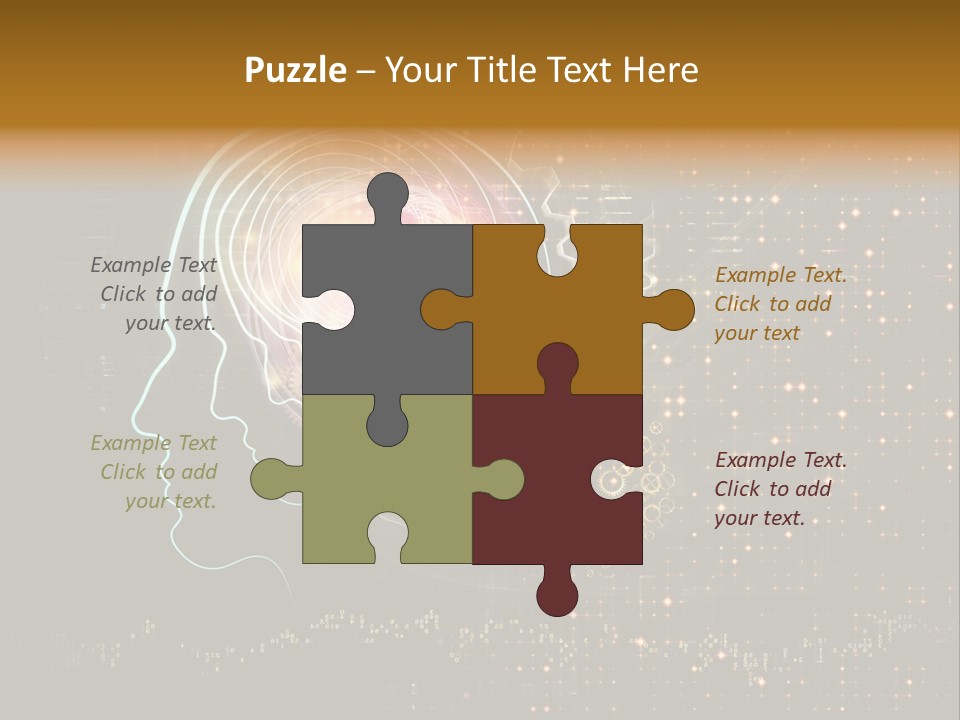 Illustration Brain Rotate PowerPoint Template