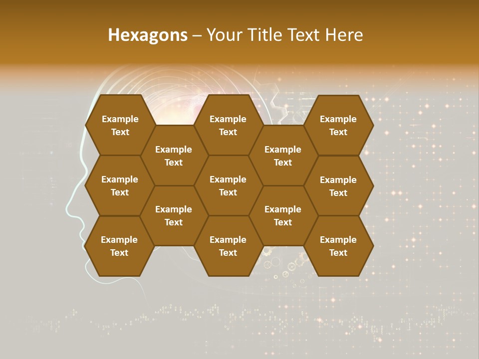 Illustration Brain Rotate PowerPoint Template