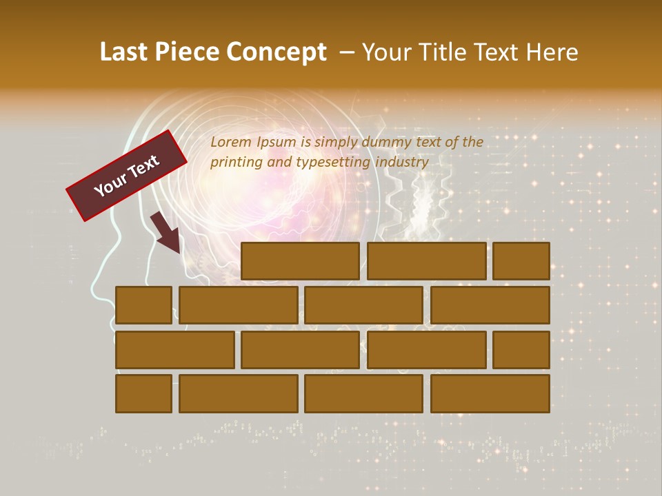 Illustration Brain Rotate PowerPoint Template