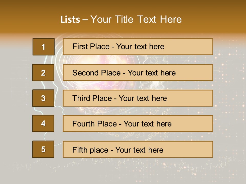 Illustration Brain Rotate PowerPoint Template