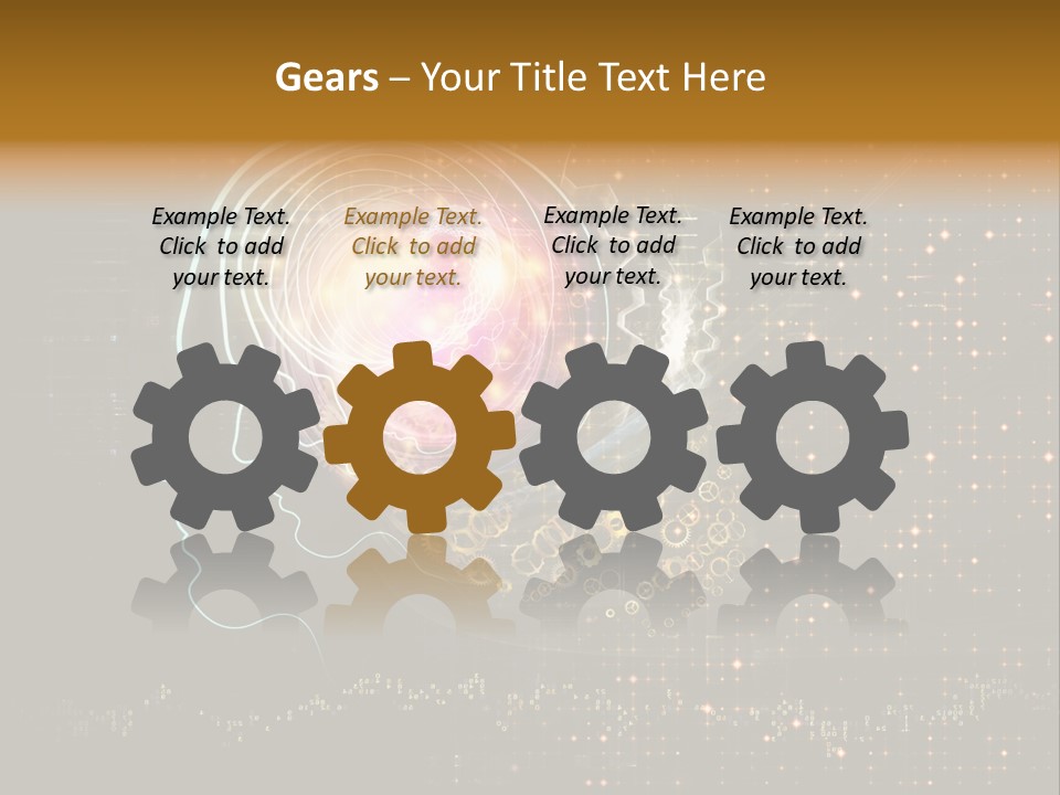 Illustration Brain Rotate PowerPoint Template