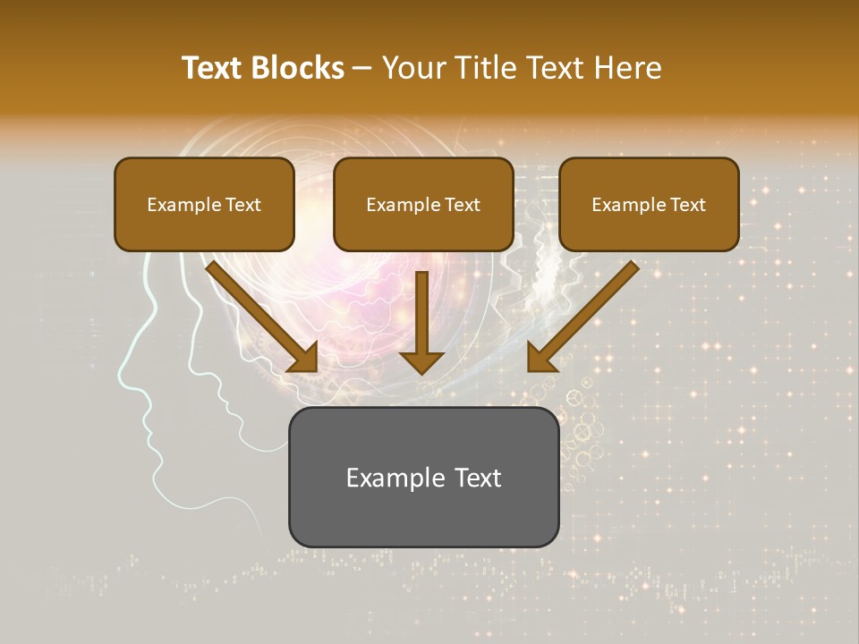 Illustration Brain Rotate PowerPoint Template