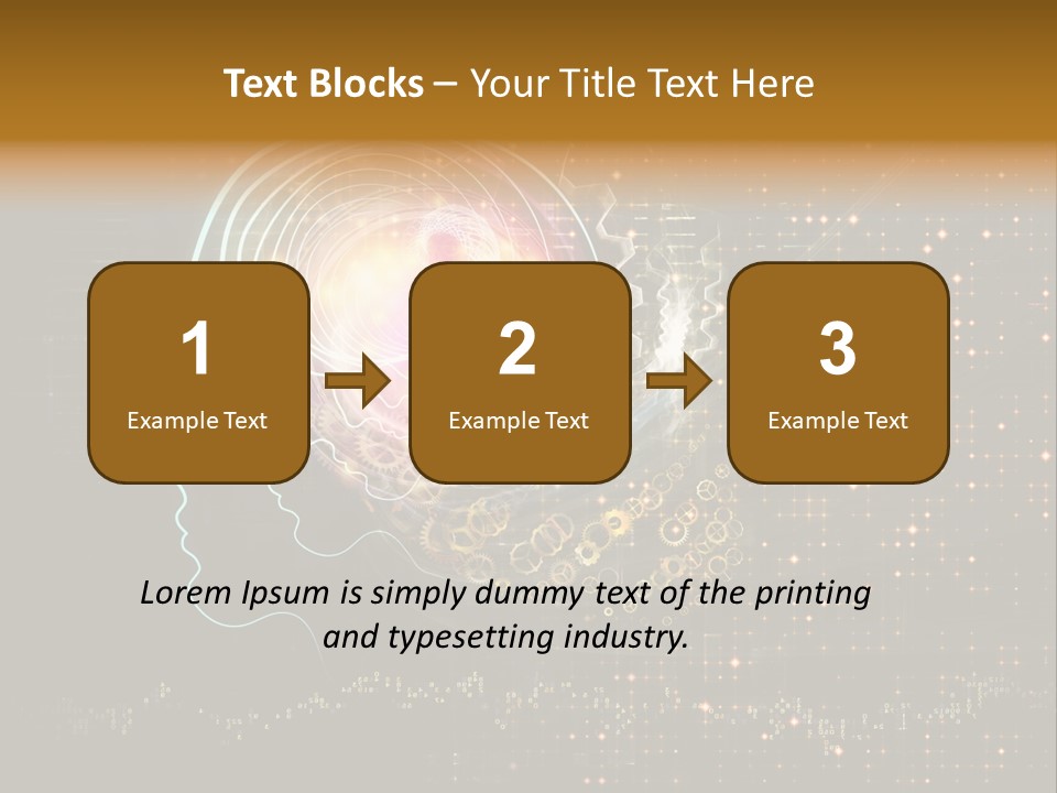 Illustration Brain Rotate PowerPoint Template