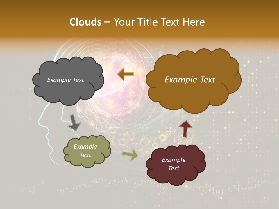 Illustration Brain Rotate PowerPoint Template