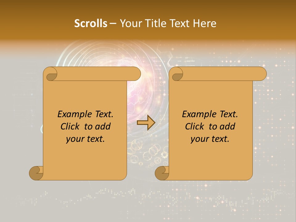 Illustration Brain Rotate PowerPoint Template