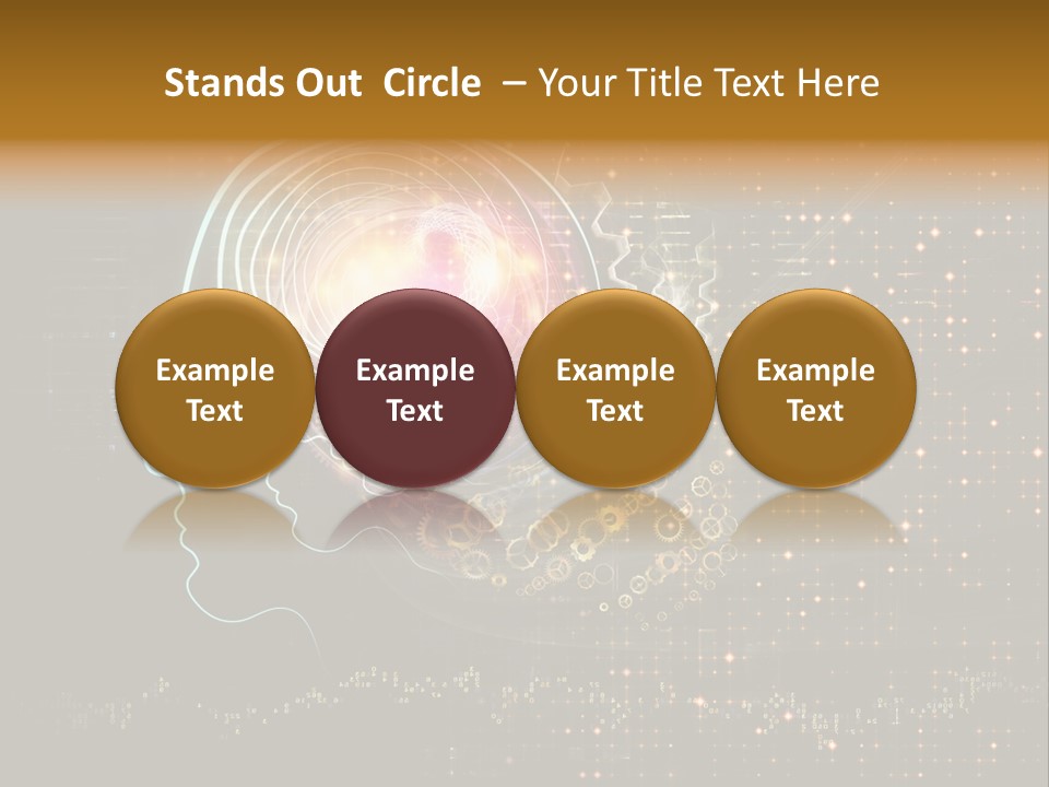 Illustration Brain Rotate PowerPoint Template