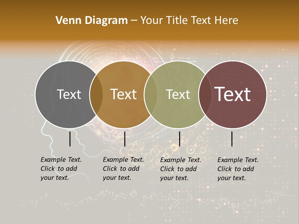 Illustration Brain Rotate PowerPoint Template