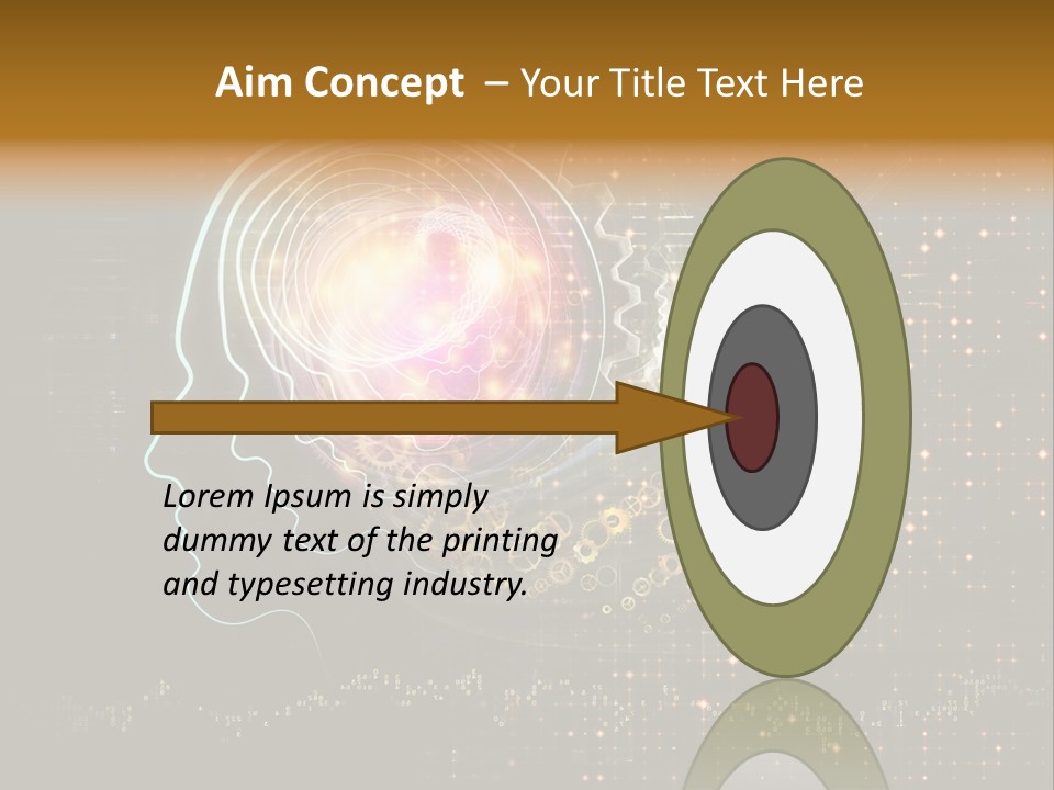 Illustration Brain Rotate PowerPoint Template