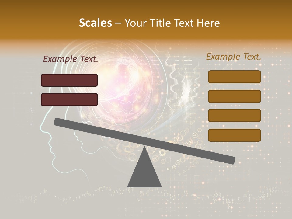 Illustration Brain Rotate PowerPoint Template