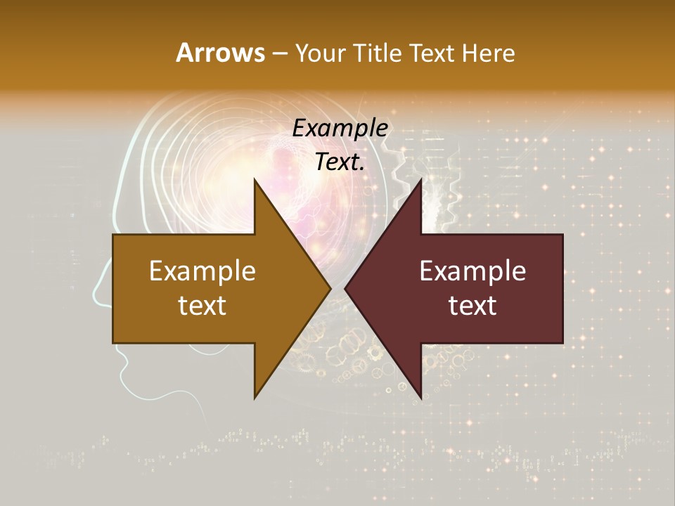 Illustration Brain Rotate PowerPoint Template