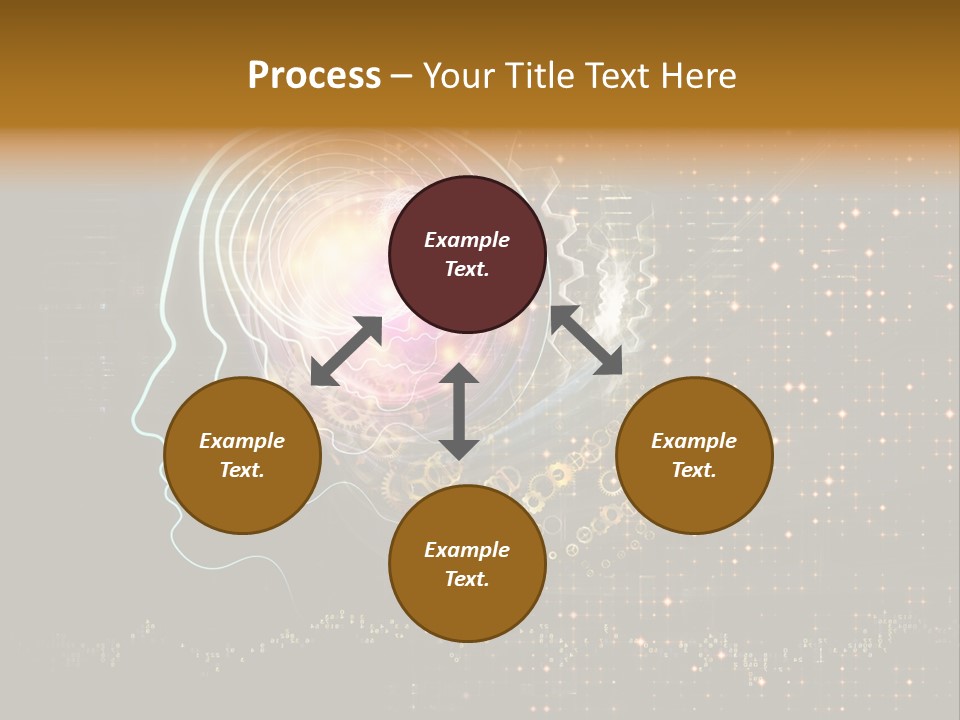 Illustration Brain Rotate PowerPoint Template
